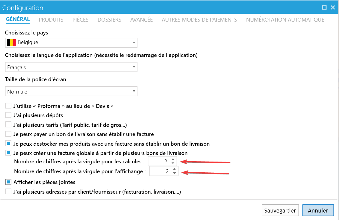 ConfigurationPrecisionDecimale ConfigurationPrecisionDecimale
